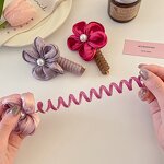 Hair Scrunchies - Manufacturer Summer Big Flower Pearl Sweet Fashion Girl