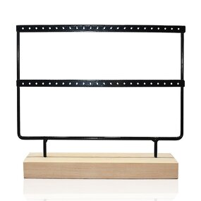 Jewelry Holder - Manufacturer Metal Wooden Base Earring Display Rack