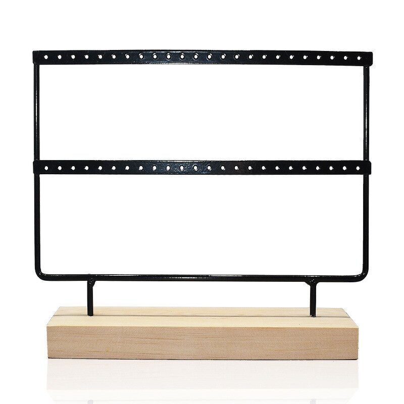 Jewelry Holder - Manufacturer Metal Wooden Base Earring Display Rack