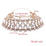 Choker - Manufacturer Punk Flower Crystal Rhinestone Gold Silver Chain