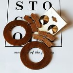 Earrings - Manufacturer African Geometric Wooden Drop Long Hollow Round for Girls