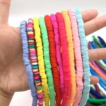Clay Beads - Manufacturer 350Pcs 6mm Flat Round Color DIY Bracelet Necklace