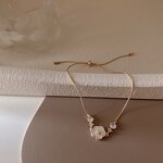Bracelet - Manufacturer 18K Gold Plated Shell Flower Zircon Adjustable