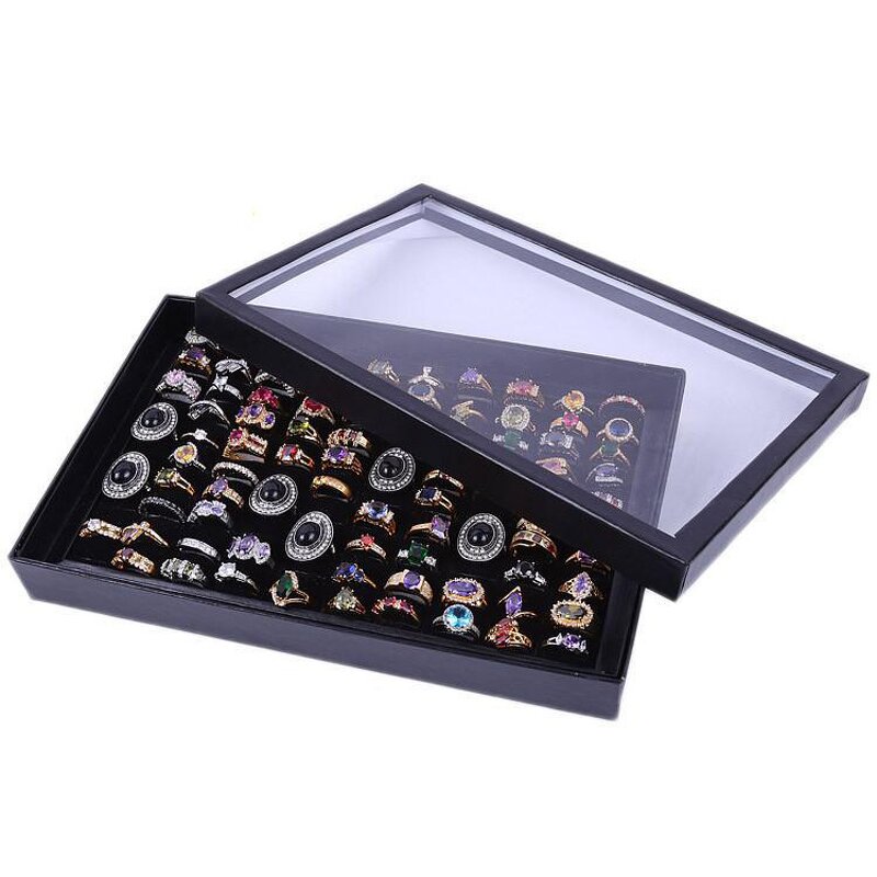 Ring Display - Manufacturer 100pcs Lid Tray Organizer Jewelry Storage