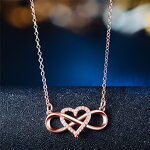 Necklace - Manufacturer Zircon Heart Gold Infinity Lovers Pendant for Women