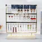 Jewelry Holder - Manufacturer Metal Wooden Base Earring Display Rack