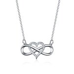 Necklace - Manufacturer Zircon Heart Gold Infinity Lovers Pendant for Women