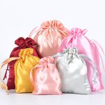 Satin Bag - Manufacturer 7x9-9x12CM Custom Logo Jewelry Wig Drawstring