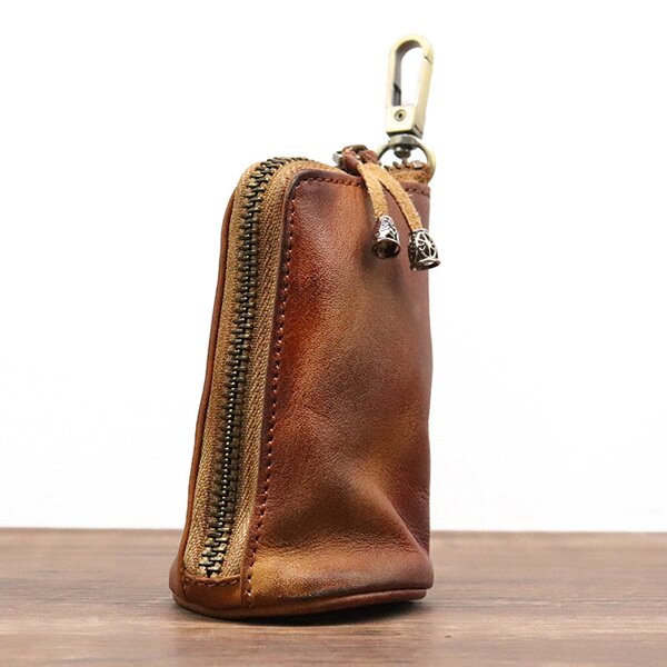 Key Bag - Manufacturer Leather Zipper Car Key Holder Organizer Mini