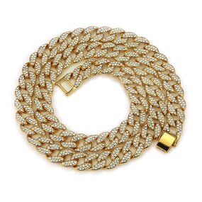 Necklace - Manufacturer Hip Hop Iced Out Full Diamond Cuban Link Men
