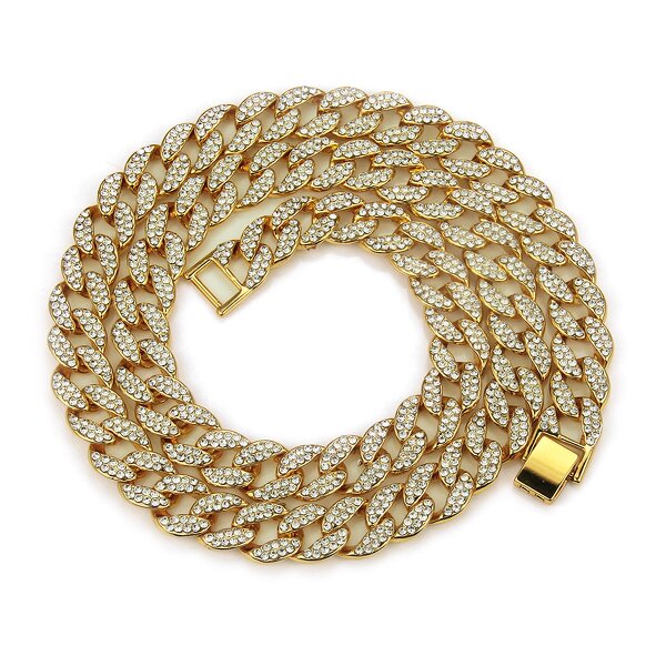 Necklace - Manufacturer Hip Hop Iced Out Full Diamond Cuban Link Men