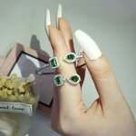 Bracelet - Manufacturer Geometric Square Zircon Brass Cuff Unisex