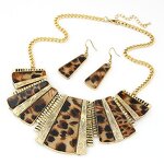 Jewelry Set - Manufacturer Retro Leopard Print Pendant Necklace Earring