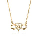 Necklace - Manufacturer Zircon Heart Gold Infinity Lovers Pendant for Women