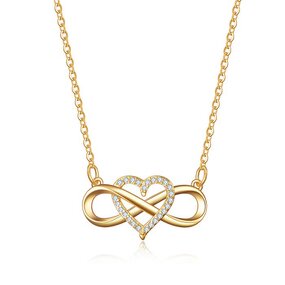 Necklace - Manufacturer Zircon Heart Gold Infinity Lovers Pendant for Women