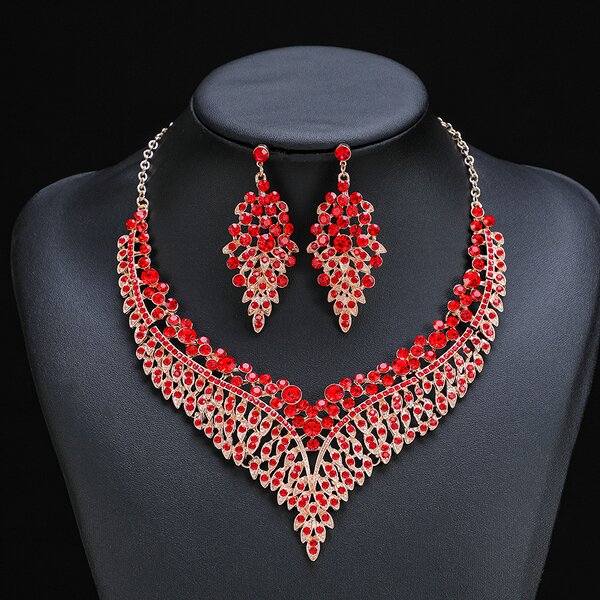 Jewelry Set - Manufacturer Water Drop Crystal Fashion Wedding Women