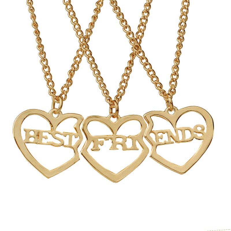 Necklace - Manufacturer 3 Best Friend Forever Gold Jewelry 2023 Hot Selling