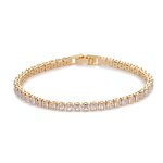 Bracelet - Manufacturer Luxury Glitter Zircon Gold Plated Crystal Bangle