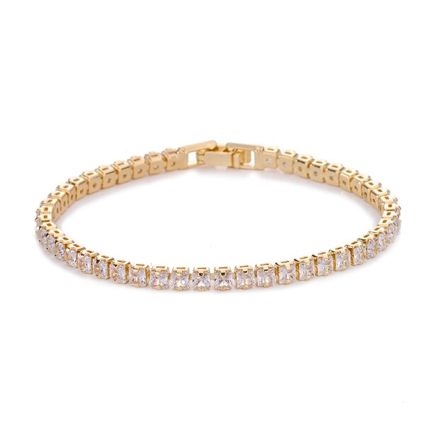 Bracelet - Manufacturer Luxury Glitter Zircon Gold Plated Crystal Bangle