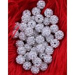 Beads - Manufacturer 4-30MM White Clay Crystal Rhinestone Pave Disc