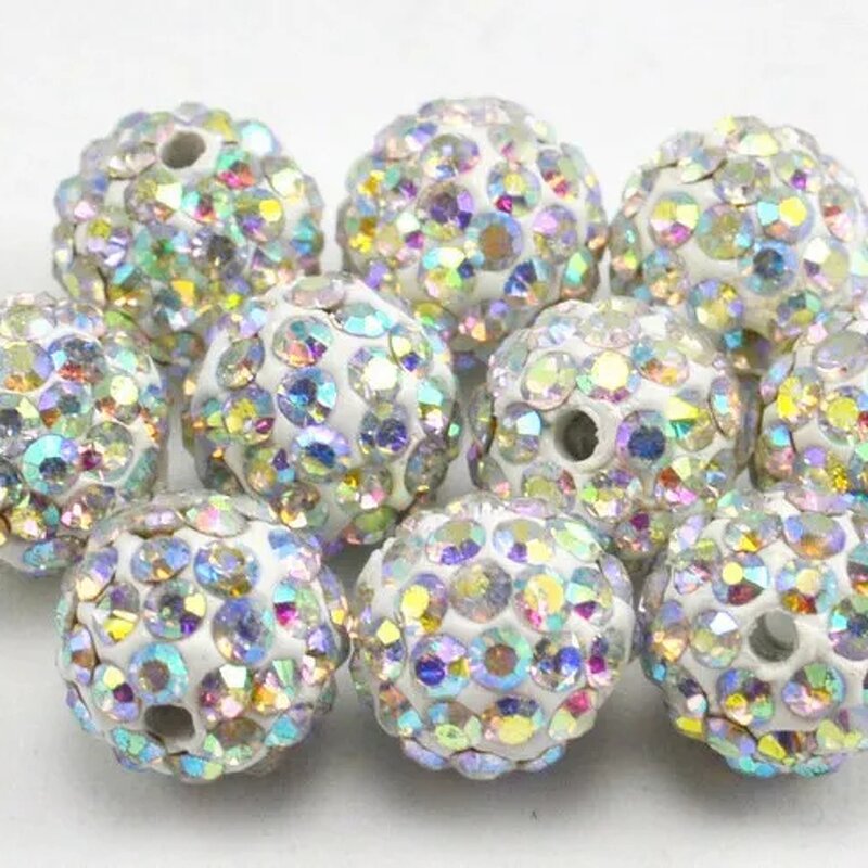 Beads - Manufacturer 10MM 6 Rows Fashion Crystal Disco Loose Beads