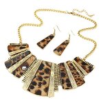 Jewelry Set - Manufacturer Retro Leopard Print Pendant Necklace Earring