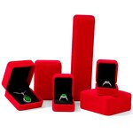 Jewelry Box - Manufacturer Wholesale Velvet Red Black Custom Logo Gift