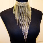Choker - Manufacturer Sexy Rhinestone Halter Gold Silver Tassel Diamond