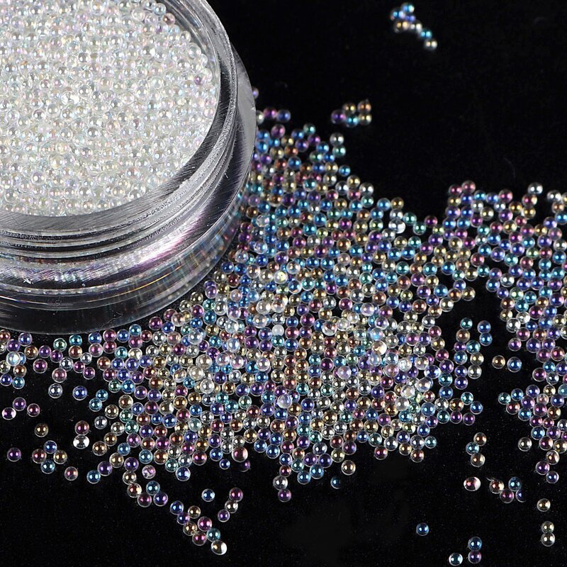 Nail Beads - Manufacturer 0.6-0.8mm Caviar Glass Micro AB Color DIY