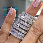Ring - Manufacturer Full Diamond CZ Promise Wedding Engagement 2023 Hot