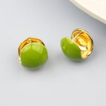 Earrings - Manufacturer Round Smooth Ball Metal Gold-plated Cold Wind Simple