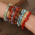 Bracelet - Manufacturer Natural Stone Crystal Irregular Chips Stretch Beads
