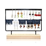 Jewelry Holder - Manufacturer Metal Wooden Base Earring Display Rack
