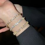 Bracelet - Manufacturer Luxury Glitter Zircon Gold Plated Crystal Bangle