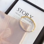 Bangle - Manufacturer Korea Diamond Stainless Steel Braided Cuff Bracelet