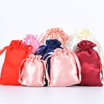 Satin Bag - Manufacturer 7x9-9x12CM Custom Logo Jewelry Wig Drawstring