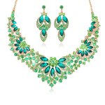 Jewelry Set - Manufacturer Green Leaves Flower Luxury Bridal Wedding