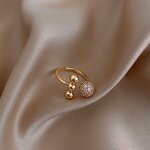 Ring - Manufacturer Zircon Double Opening Korean Wedding Party Luxury Women