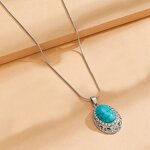 Jewelry Set - Manufacturer Blue Turquoise Snake Bone Chain Bridal Wedding