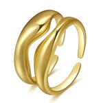 Ring - Manufacturer 18K Gold Plated Double Copper Couple Real Gold Plated