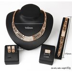 Jewelry Set - Manufacturer 4PCS 18K Gold Diamond Necklace Earrings Bracelet
