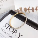 Bangle - Manufacturer Korea Diamond Stainless Steel Braided Cuff Bracelet