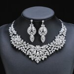 Jewelry Set - Manufacturer Green Leaves Flower Luxury Bridal Wedding