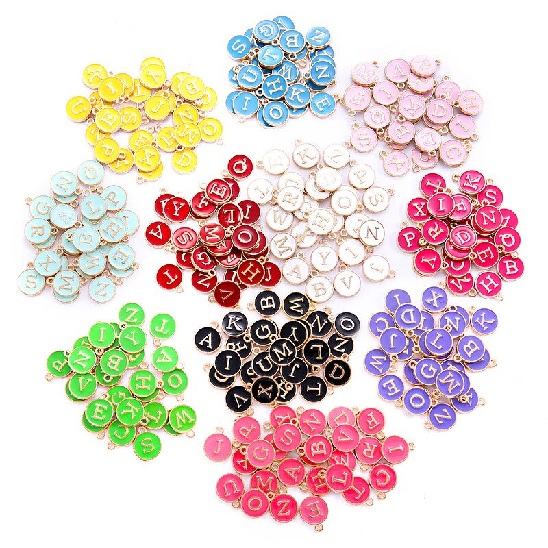 Charms - Manufacturer 26 Alphabet Letter DIY Bracelet Making Accessories