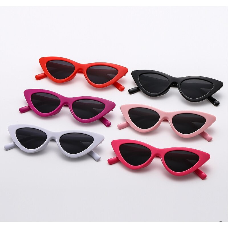 Sunglasses - Manufacturer Kids Cat Eye Triangle Sun Block Cool Trendy