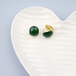 Earrings - Manufacturer Round Smooth Ball Metal Gold-plated Cold Wind Simple