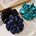 Hair Scrunchies - Manufacturer Oversized Silk Jumbo Solid Color Satin