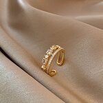 Ring - Manufacturer Zircon Double Opening Korean Wedding Party Luxury Women