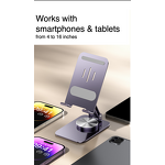 Tablet Stand - Manufacturer 360° Foldable Aluminum iPad Laptop Desk Accessory