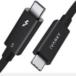 USB Cable - Manufacturer Thunderbolt 5 3.3ft 120Gbps 240W Premium Braided Metal